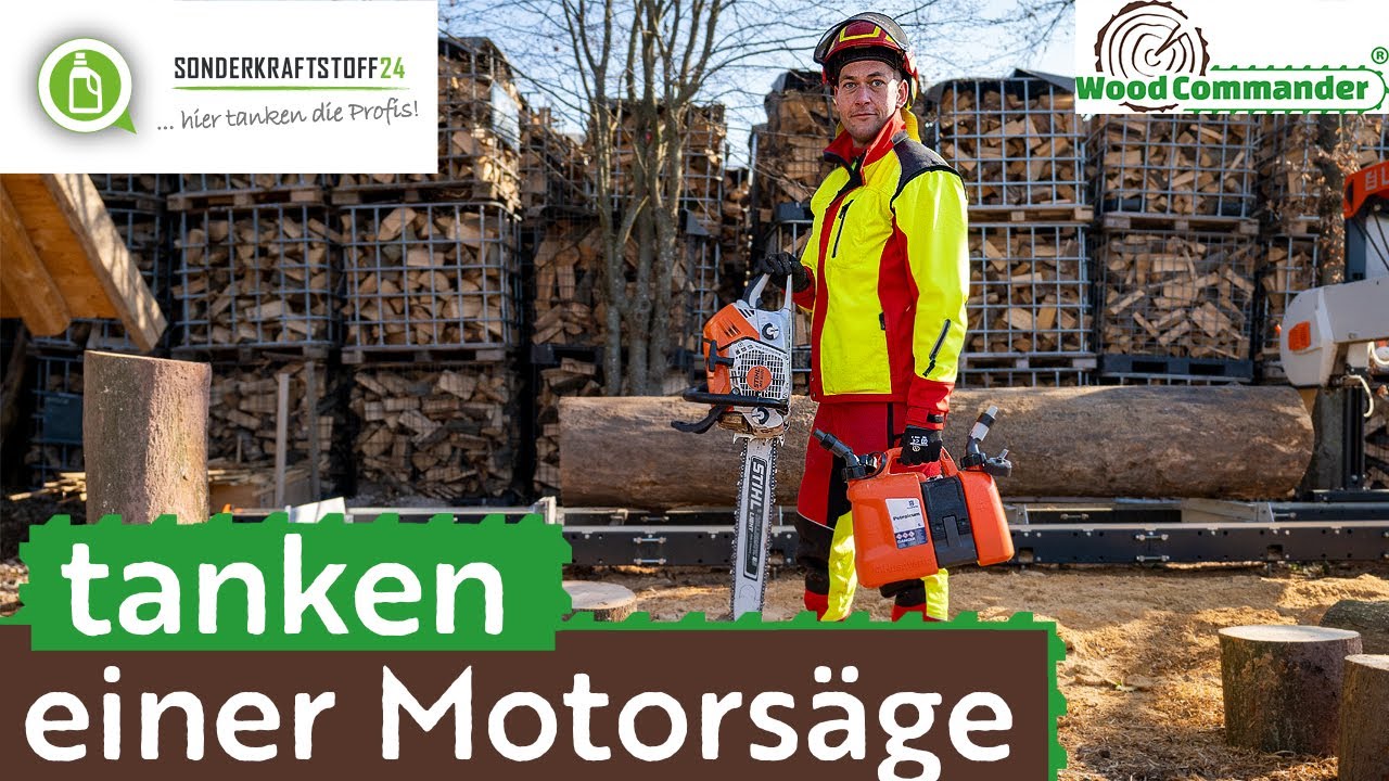 Das richtige Betanken einer Motorsäge
