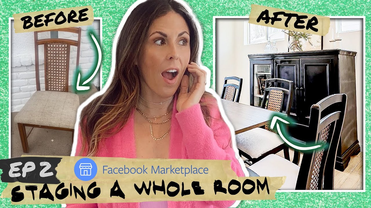 STAGING A WHOLE ROOM USING ONLY FACEBOOK MARKETPLACE *almost free*
