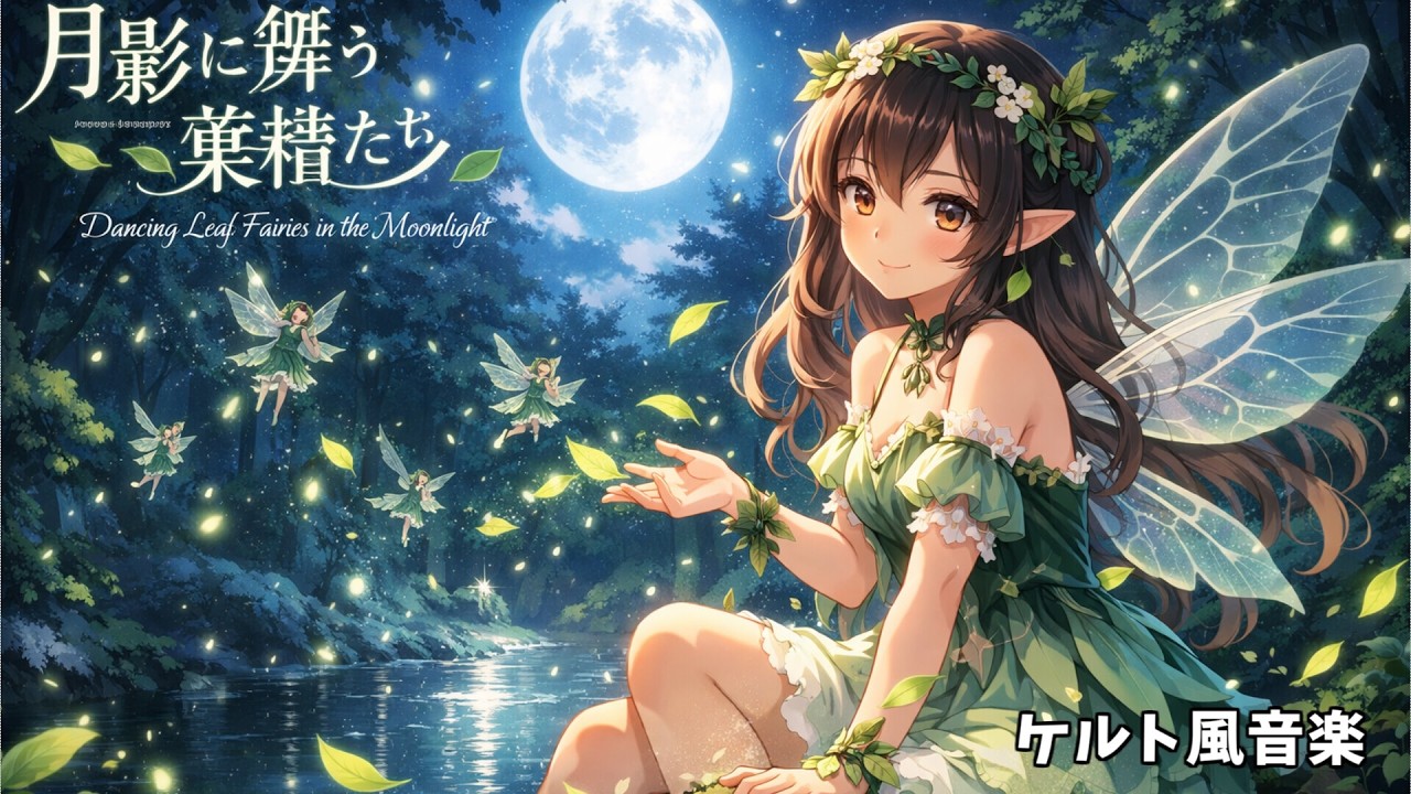 【癒し系ケルト】幻想的BGM「月影に舞う葉精たち」｜フリーBGM / Chill / 作業 / 睡眠