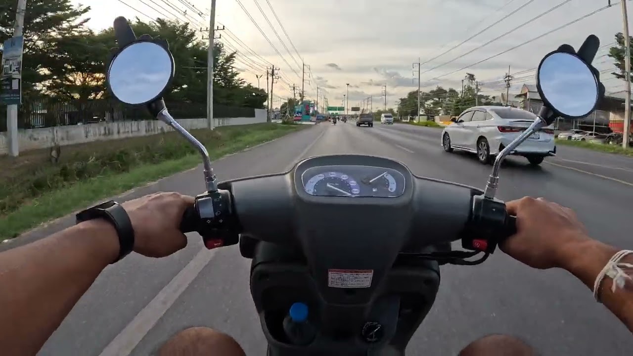 ขี่ Jog Poche 🛵 ไปดูร้านก๋วยเตี๋ยว อัพเดทความคืบหน้า #Honda #Dio