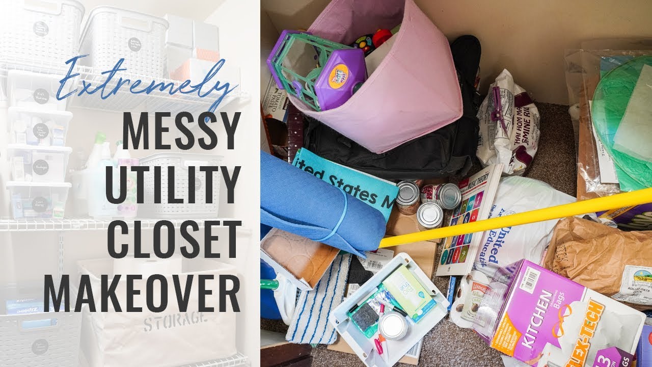 UTILITY CLOSET MAKEOVER | Simple Ways to Organize Multipurpose Spaces