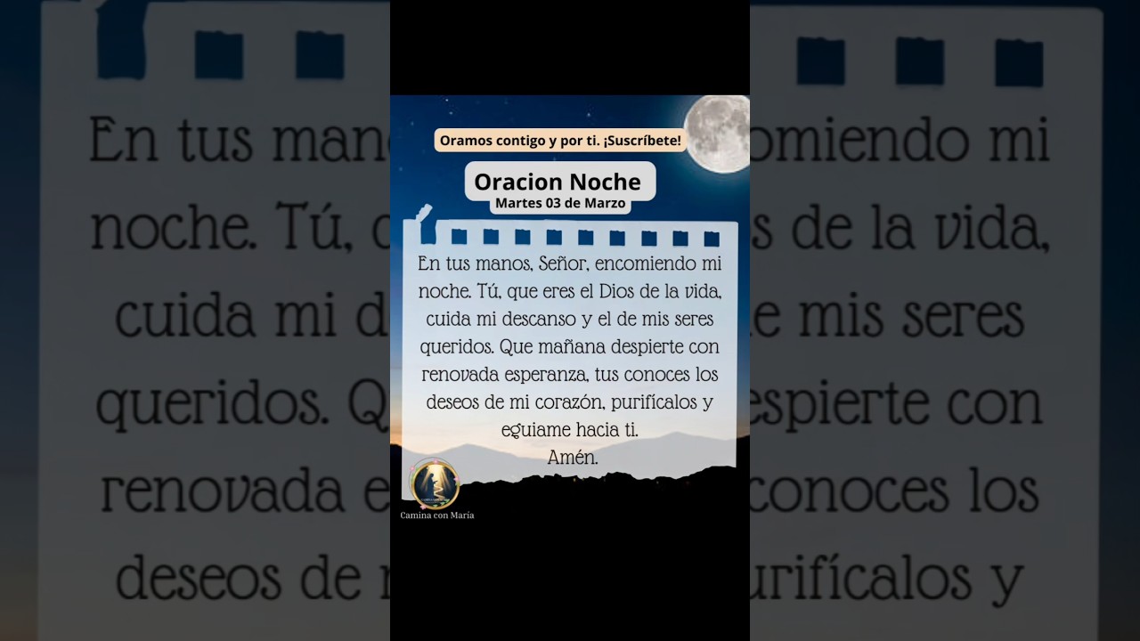Oraci&oacute;n de la noche 🙏🏽📿