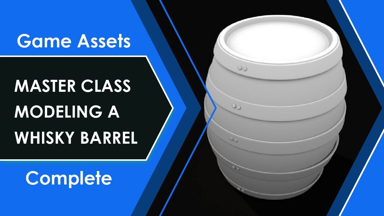 Autodesk Maya - Game Props Modeling - Barrel