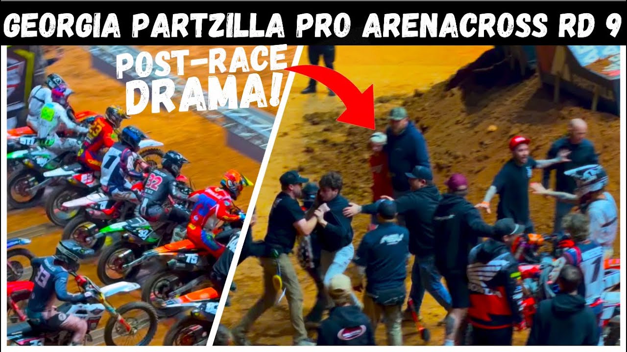 В гонке Pro Arenacrash ситуация вышла из-под контроля!! Разгром на трассе мини-суперкросса Partzi...