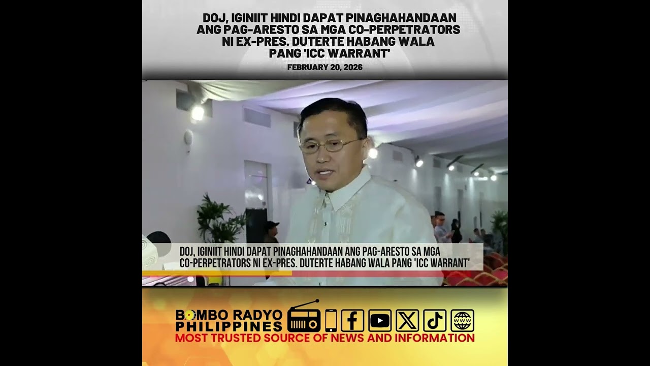 DOJ, iginiit hindi dapat pinaghahandaan ang pag-aresto sa mga co-perpetrators ni FPRRD