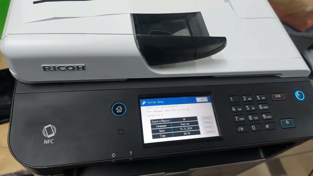 ضبط  اعدادات طابعه 3 *1 ريكو  واضافه ip m320f