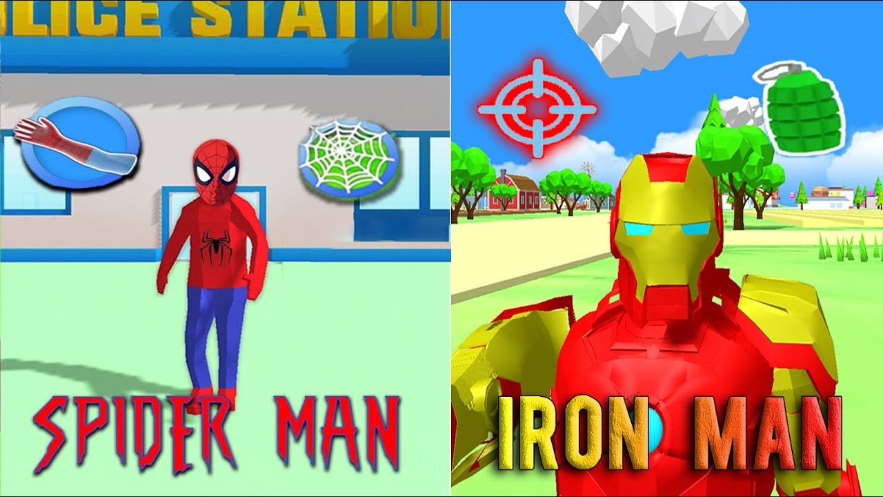 Dude Theft Wars Best Superhero Mod? Ironman Vs Spiderman Mod 🤔🤔🤔