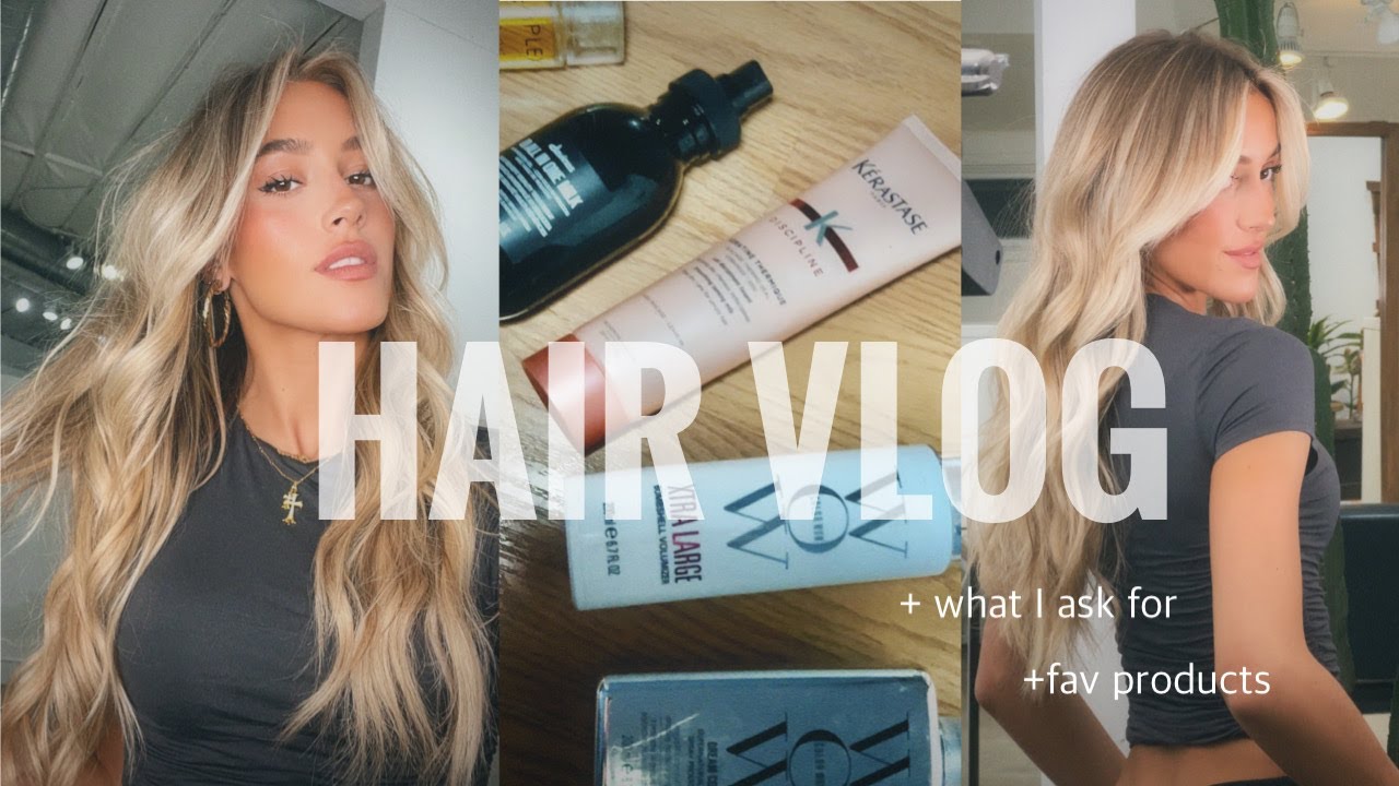 HAIR VLOG + what I ask for and my favorite products!! ✨💇🏼‍♀️🎀