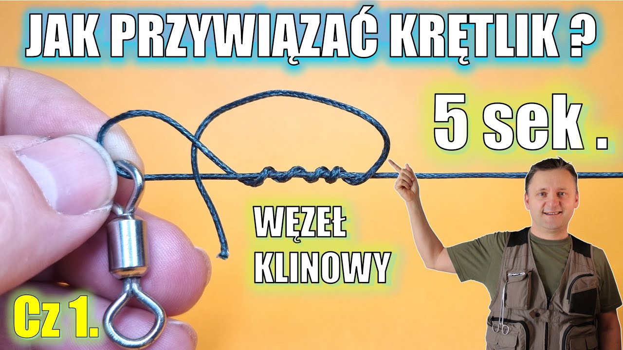 NAJPROSTSZY WĘZEŁ DO KRĘTLIKA. 5 SEKUND.  WEZEŁ KLINOWY.