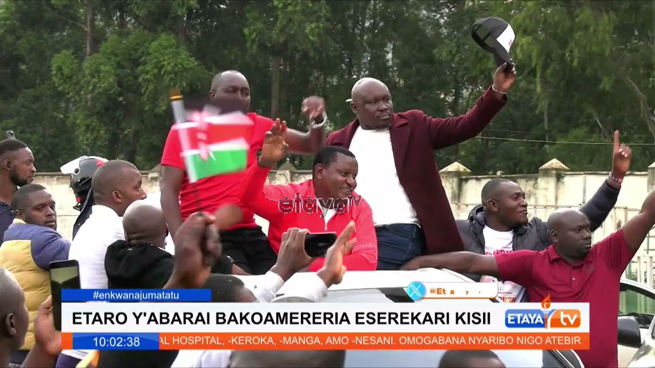 United opposition concludes their rally at Gusii Stadium on the first day of the 3-days-tour