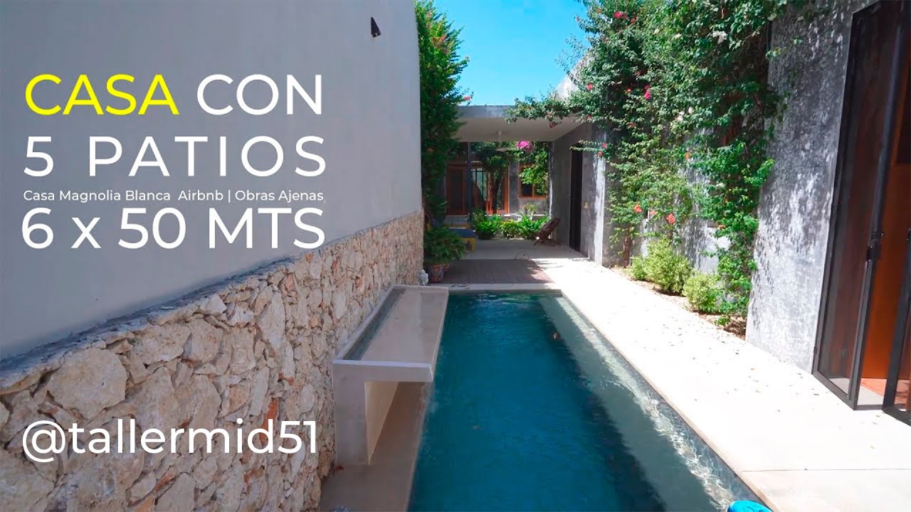 CASA CON 5 PATIOS | Una Joya en Mérida! | 6 X 50 MTS | @tallermid51