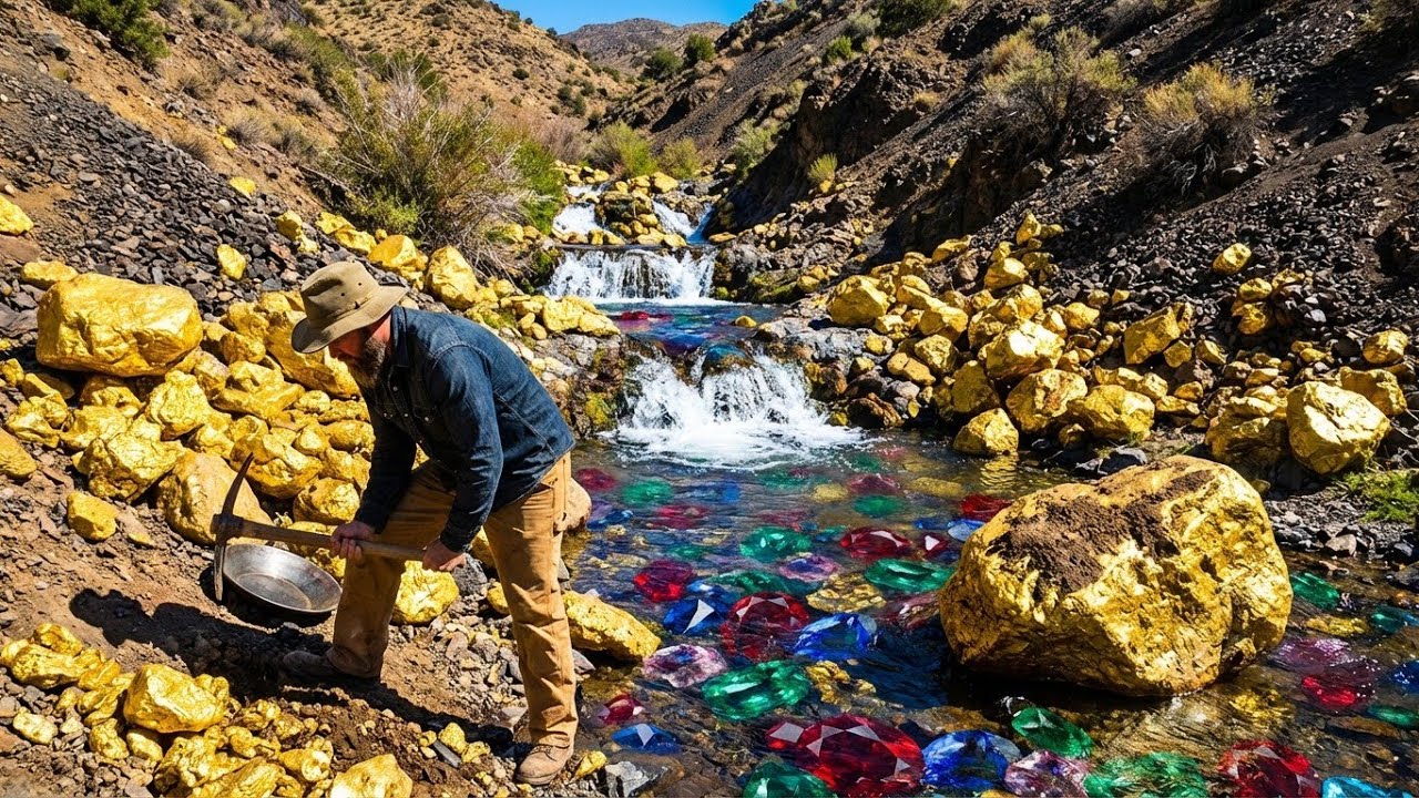 Amazing! He Found a River of Gold & Gems — What Happens Next Is Unreal