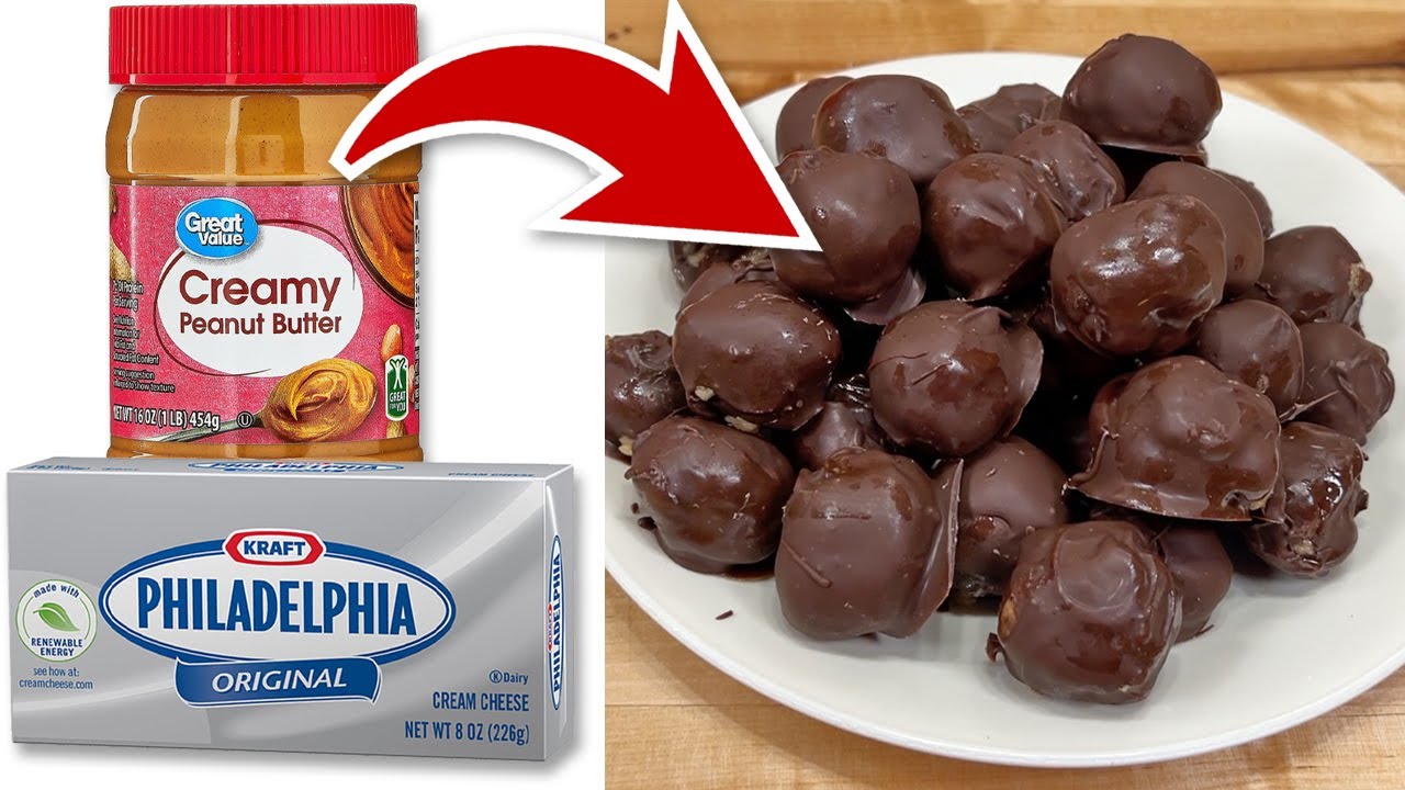 7 Peanut Butter Christmas Treat Recipes - Cream Cheese Peanut Butter Balls & More!