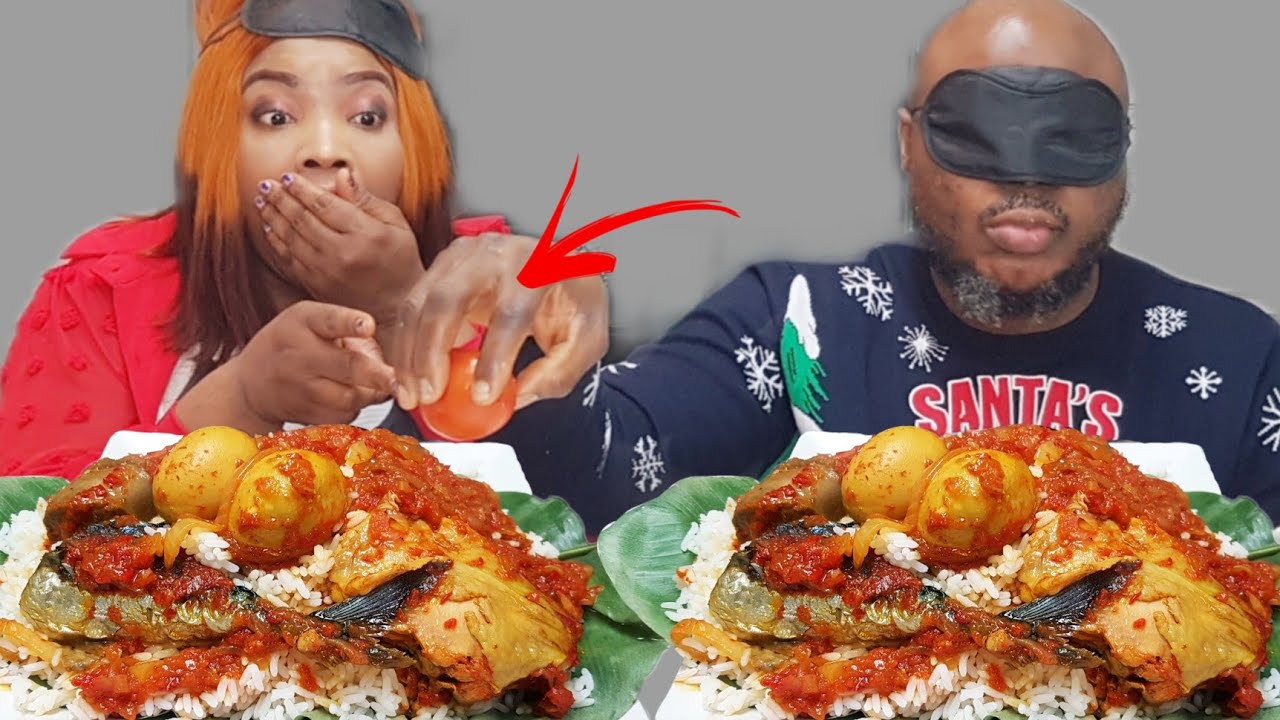 *HILARIOUS* BLINDFOLD CHALLENGE | STEALING MY WIFE EGG BACKFIRED ON ME | RED STEW & WHITE RICE