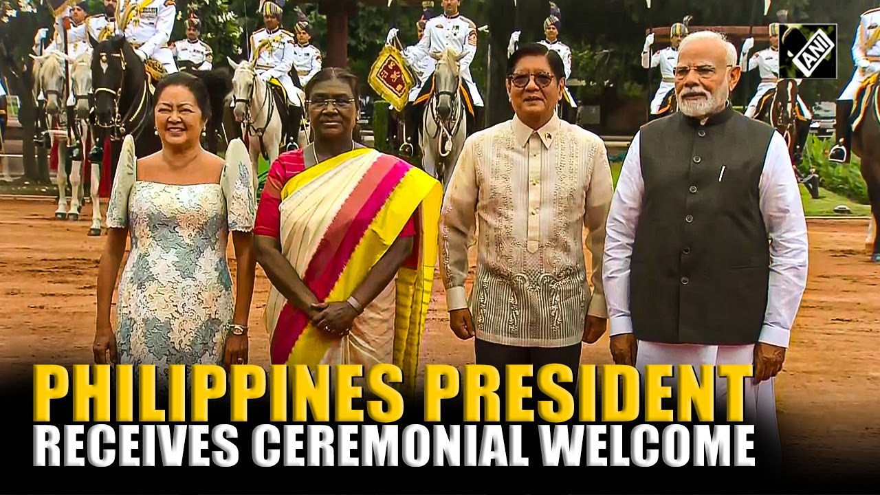 President Ferdinand R. Marcos Jr. of Philippines accorded Ceremonial welcome at Rashtrapati Bhavan