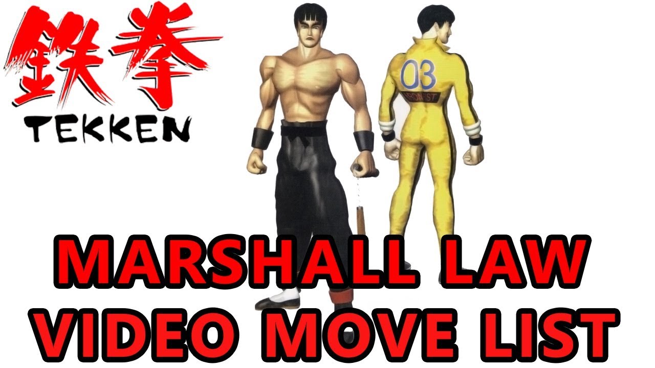 Tekken 1 - Marshall Law Move List (Quick Video Showcase)