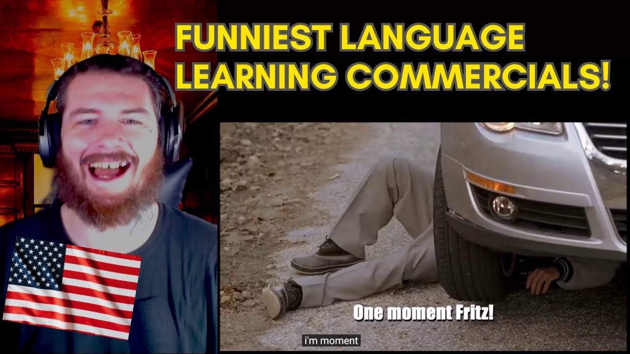 American Reacts to 10 Funny Language Learning Commercials