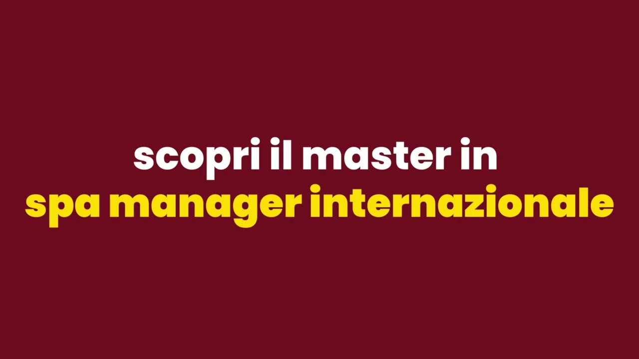 Master Spa Manager Alma Laboris Business School