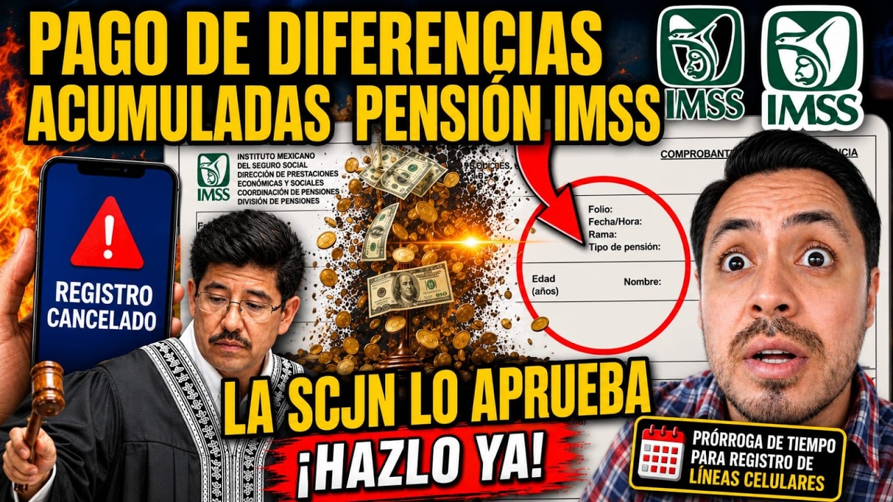 PENSION IMSS PAGO DE RETROACTIVO ACUMULADO🔥SCJN LO APRUEBA💥CAMBIAN FECHA L&Iacute;MITE PARA REGISTRAR L&Iacute;NEA