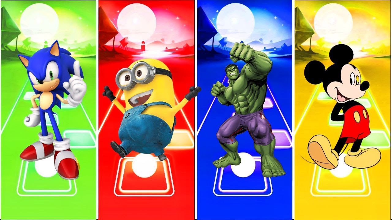 Sonic the Hedgehog 🆚️ Minion 🆚️ Hulk 🆚️ Mickey Mouse