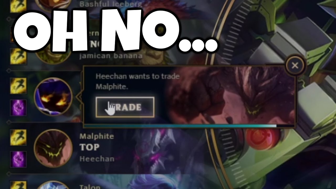 I accidentally swapped my Top laners Malphite at the last possible second... | Malphite Bot | 12.3