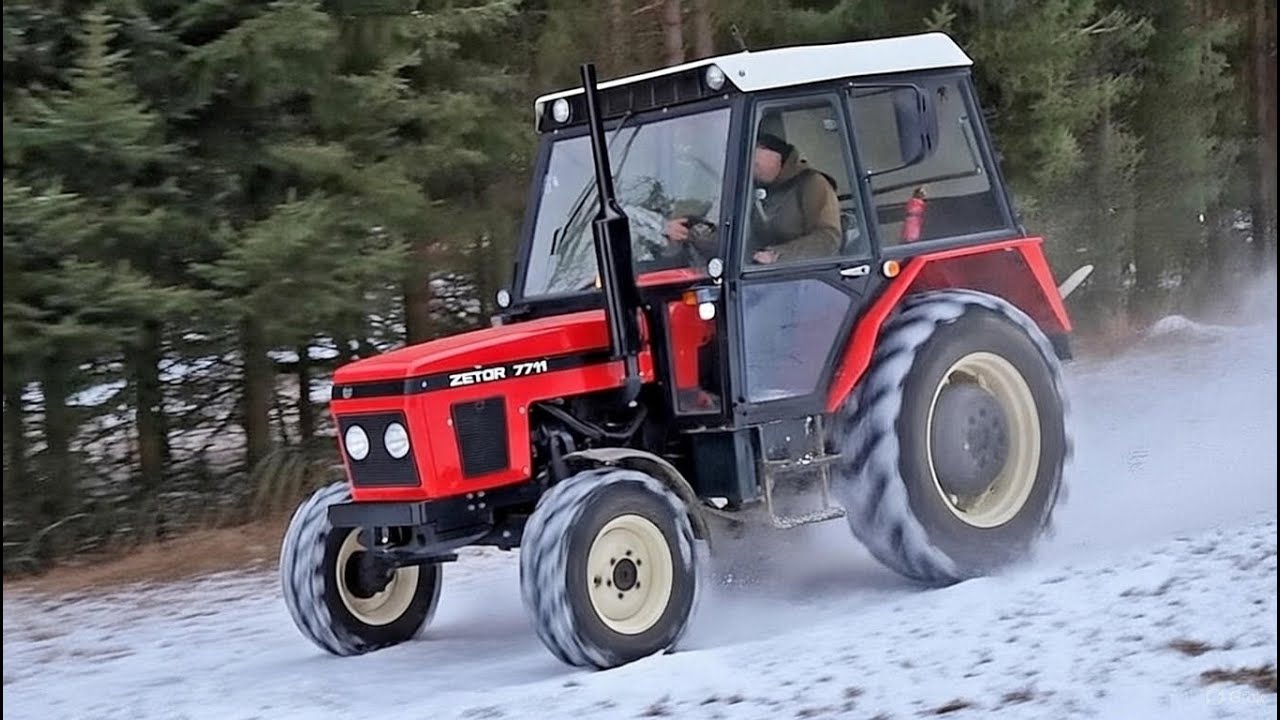 ZETOR 7711⛄️ /snow ice/ 4K /real sound/