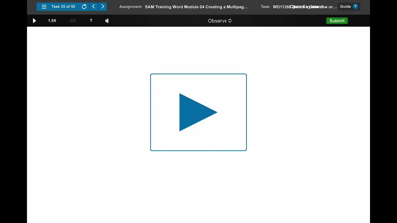 BTM452 SAM Training Word Module 04 Creating a Multipage Document PART 2