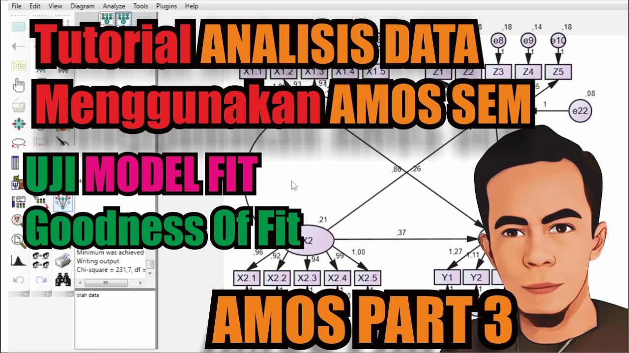 Goodness of Fit amos - Uji Model fit Amos Sem - Uji Model fit Sem Amos - Tutorial Amos Sem - PART 3