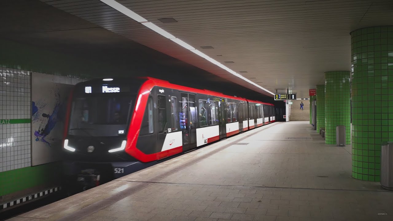Germany, N&uuml;rnberg, U-Bahn ride from Maffeiplatz to Hasenbuck