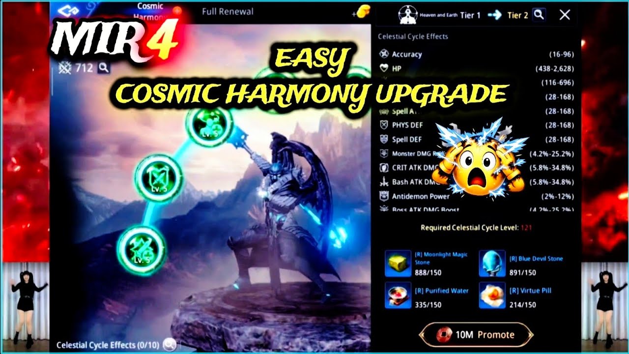 MIR4 . SARAP MAG COSMIC HARMONY UPGRADE . SO EASY 😱💪... @Knuckles-Plays 