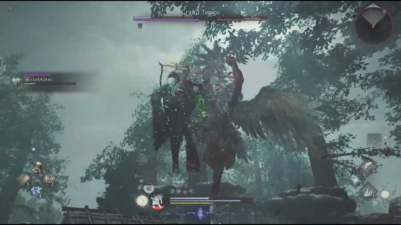 Nioh 3 Grand Tengu boss fight