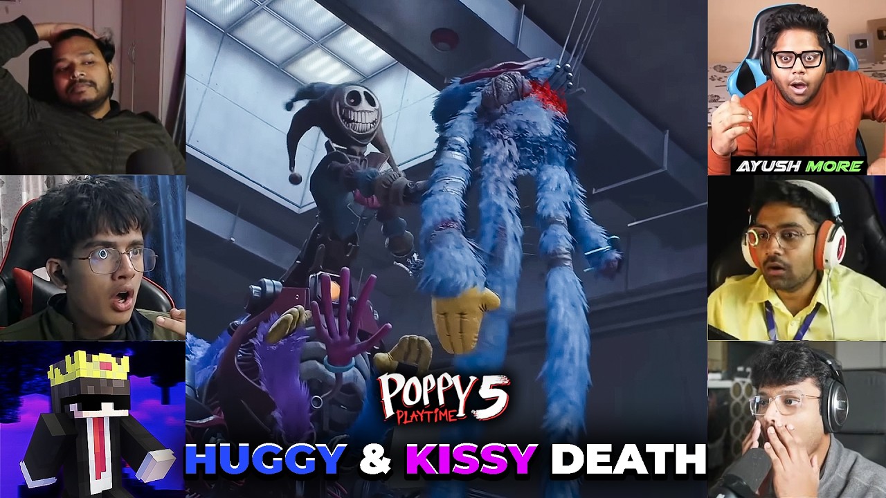 Indian Gamers React to Huggy Wuggy & Kissy Missy De*th in Poppy Playtime Chapter 5