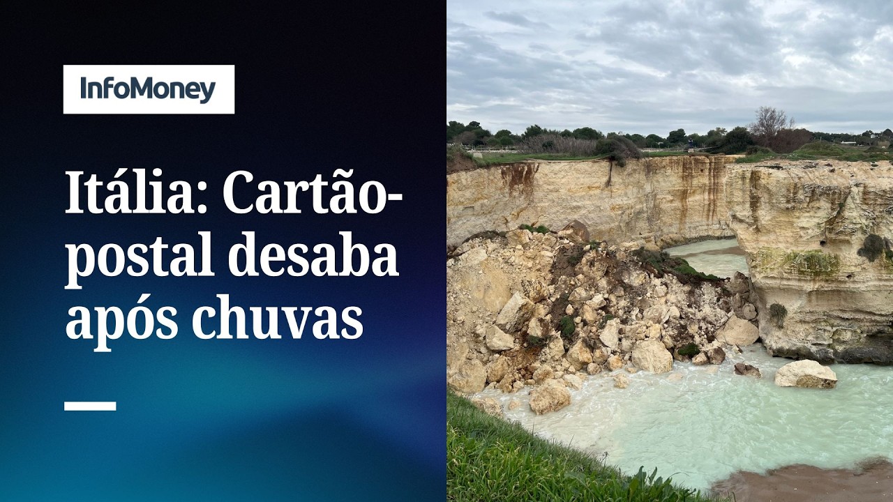 Arco dos Namorados desaba no Dia dos Namorados na costa adriática da Itália | InfoMoney News