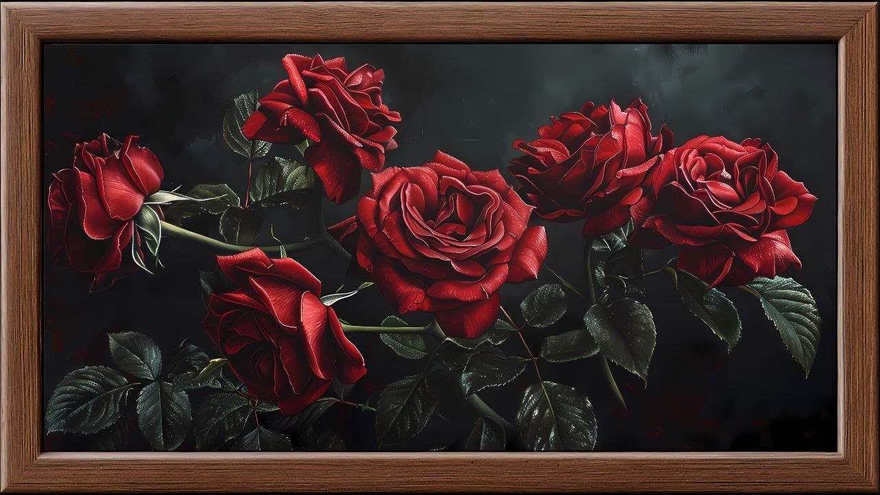 Valentine’s Day Red Roses | Romantic Frame TV Art 4K Screensaver