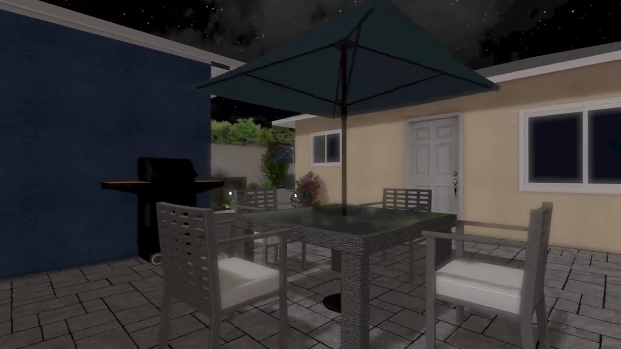 Van Nuys, CA. Added driveway and entry path. Back yard new patio, pool deck & coping.