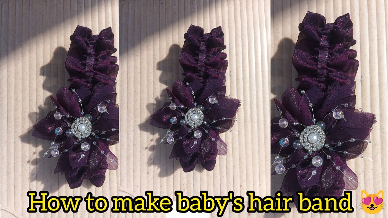 How to make hair band at home 👈🏡🏡||babies hair band making at home||#easy method#hairband tutorial