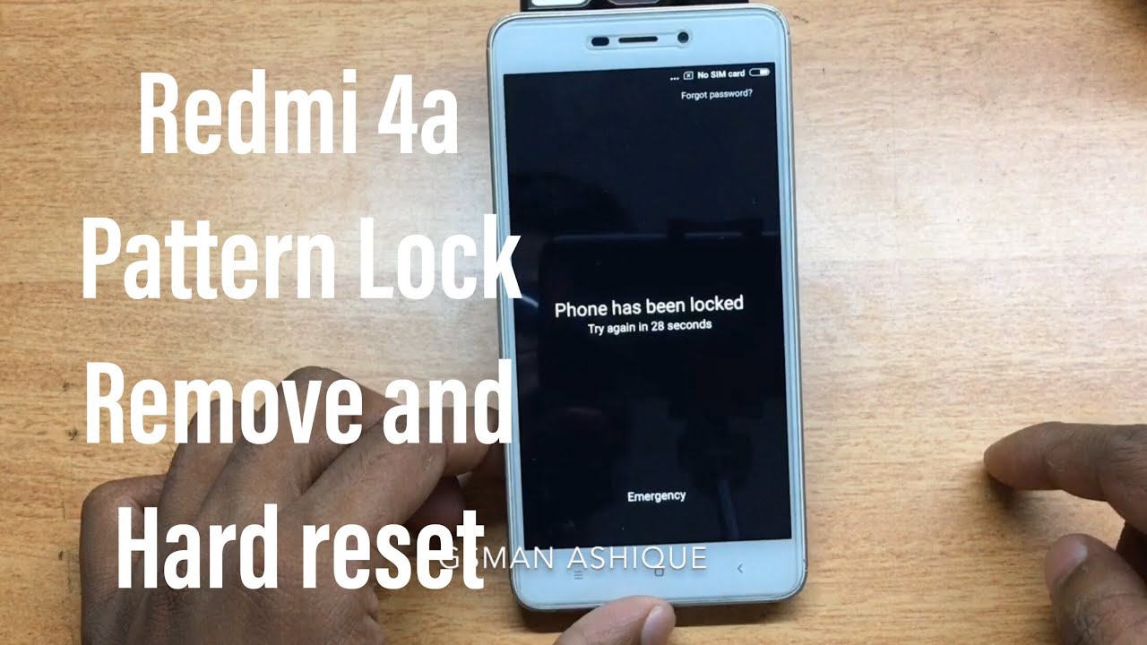 Redmi 4a (2016116) Remove Pattern Lock and Hard reset | GSMAN ASHIQUE I