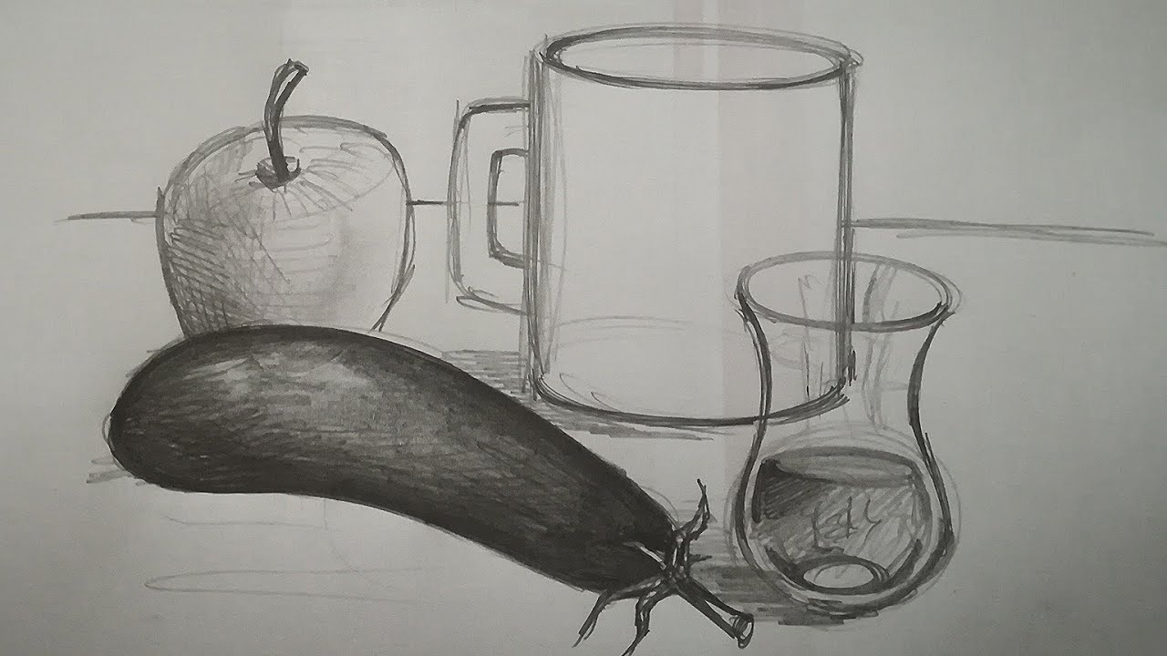 How To Draw Still Life. Still Life Drawing Pencil. Karakalem Nat&uuml;rmort &Ccedil;izimi.