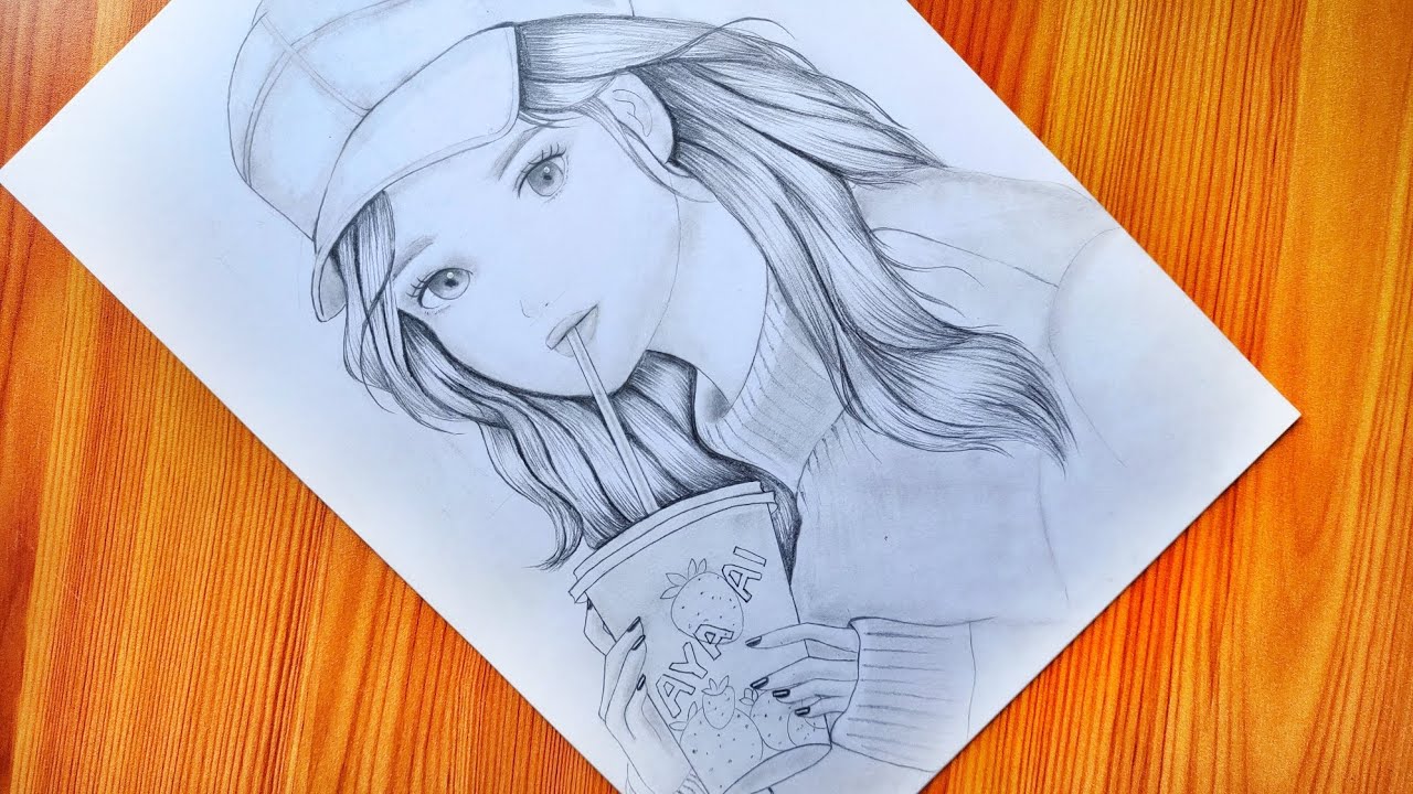 how to draw cute girl ||pencil drawing girl easy#art #drawing #pencildrawing