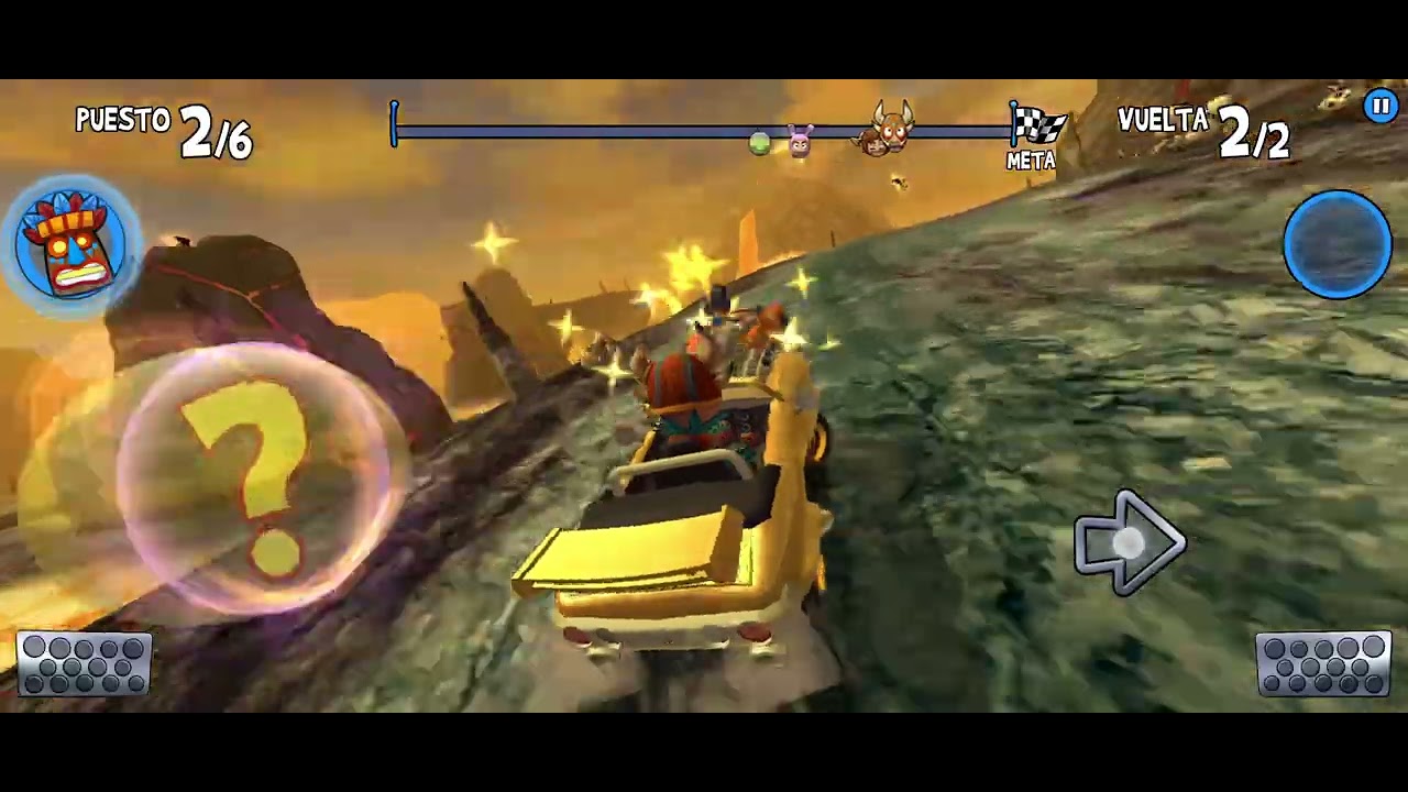 Mi reto de jugar el mapa 🗺️ de bat fire ball en beach buggy Racing 