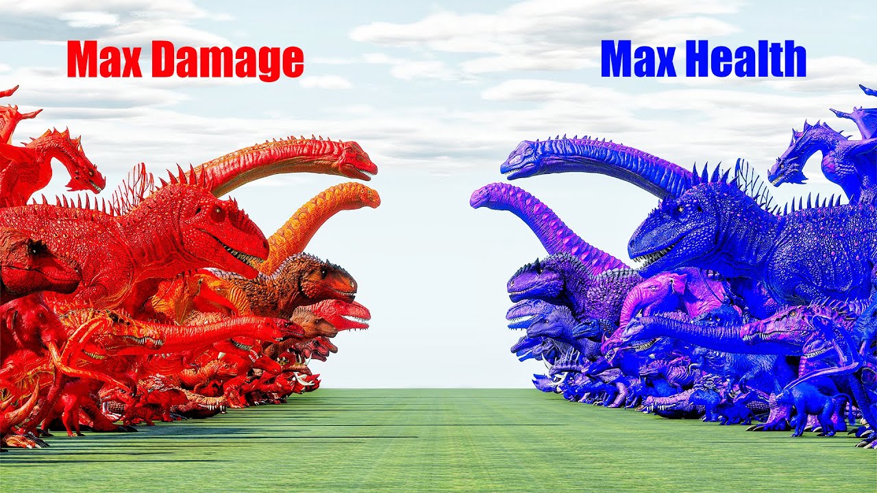 Max Damage Dinos VS Max Health Dinos | Ark Ascended