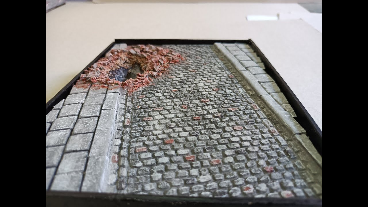 How to make a cobbled road diorama