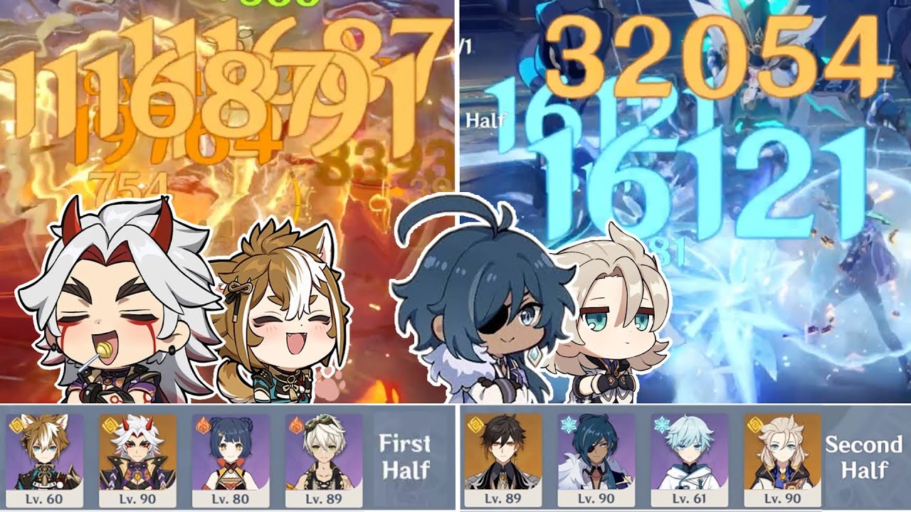 C0 Itto Double Pyro & Double Geo C6 Kaeya | Genshin Impact 2.7 Abyss Floor 12 (9 Stars)