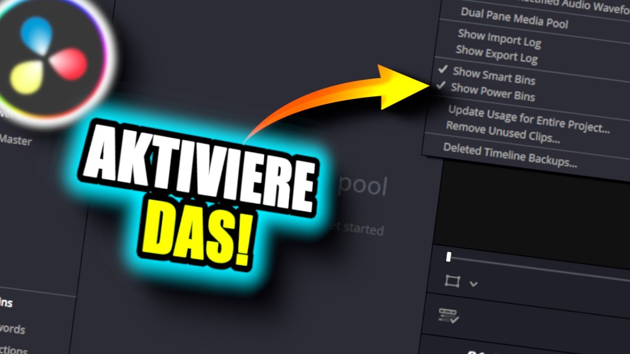 Enorme ZEITERPARNIS mit diesem TIPP | POWER BINS in DAVINCI RESOLVE