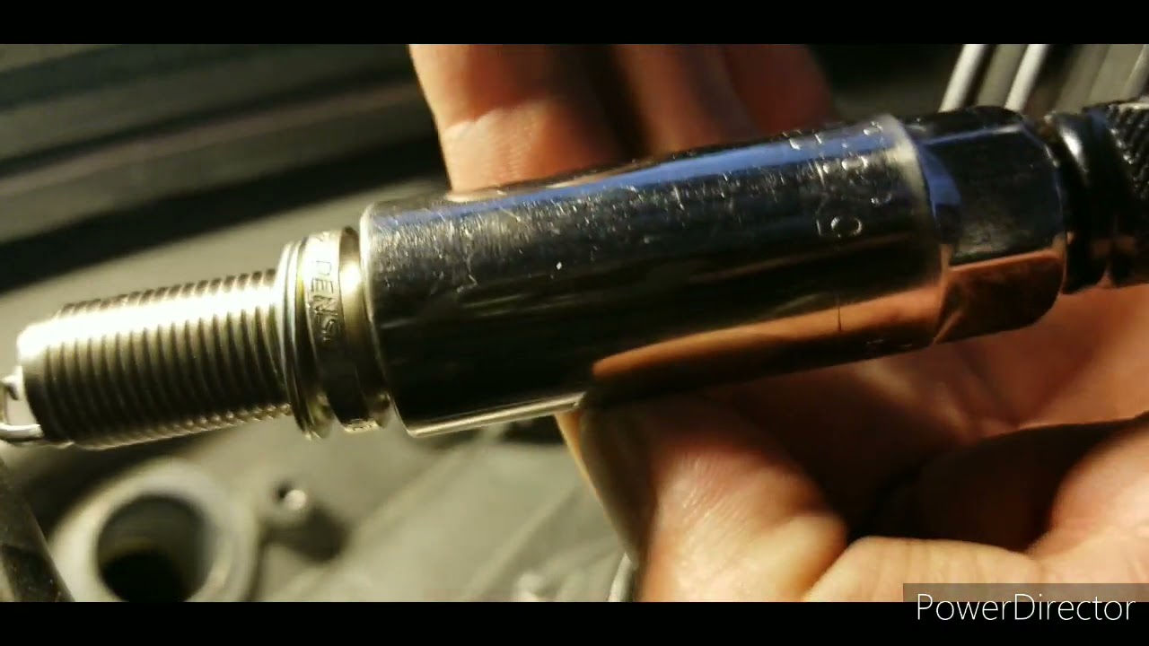 Toyota Tacoma 2014 V6 spark plug well floated.