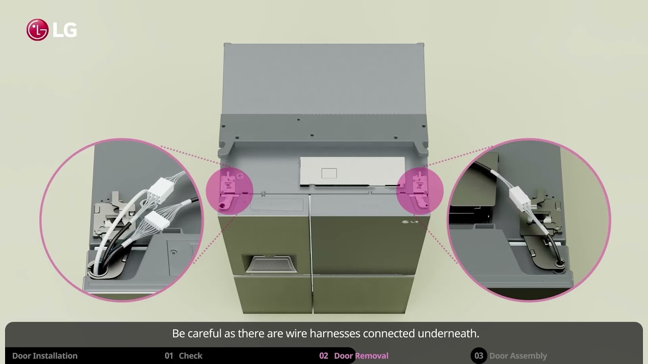 [LG Refrigerators] How To Remove & Assemble The Refrigerator Doors - Side-by-Side Refrigerator