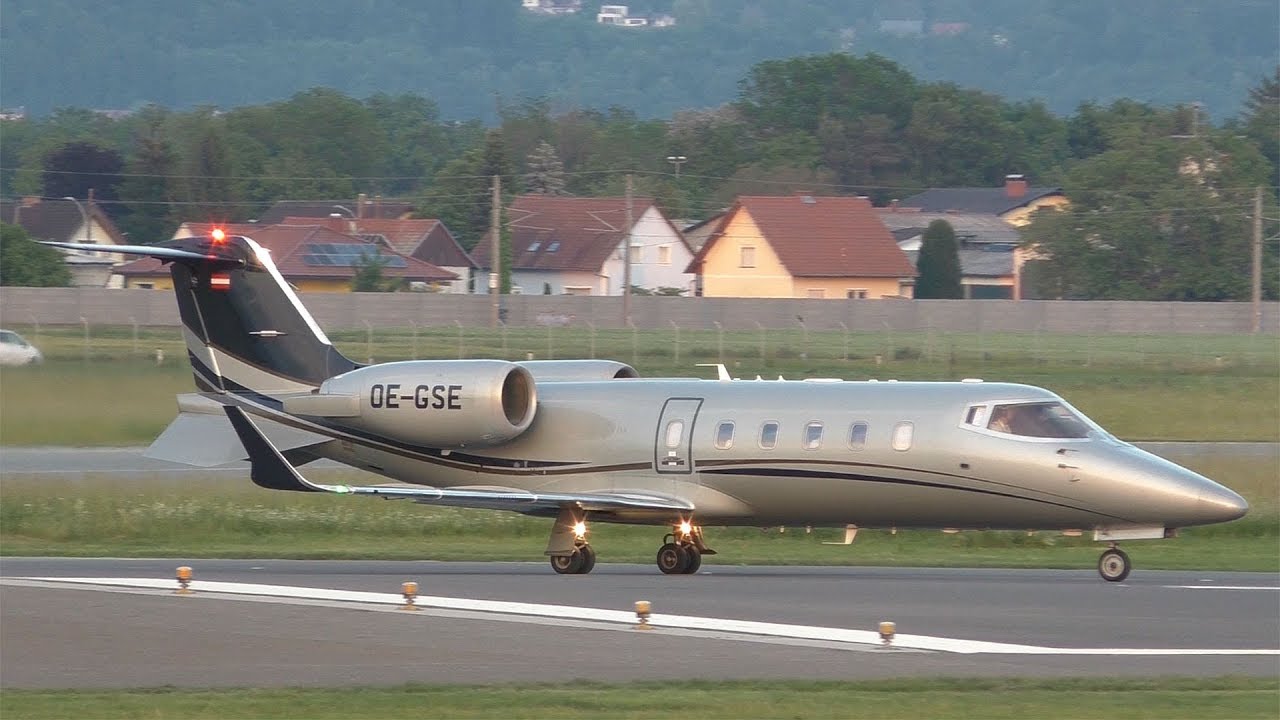 Avcon Jet Learjet 60 takeoff at Graz Airport | OE-GSE
