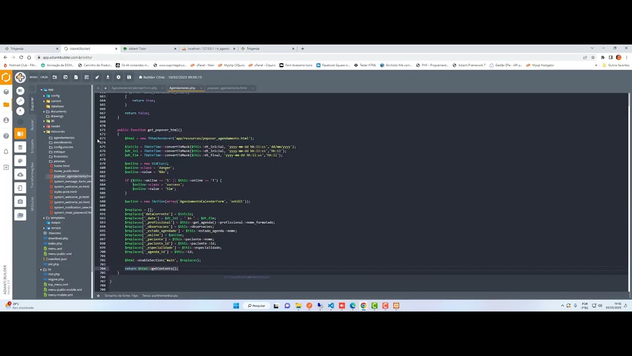 Popover com click - Adianti Framework - Builder.