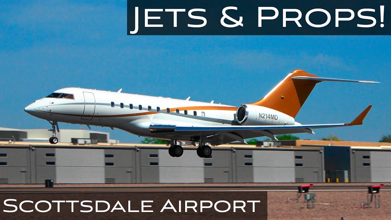 Sunday Morning Spotting at Scottsdale (4K) | Plane Spotting | [KSDL\SCF]