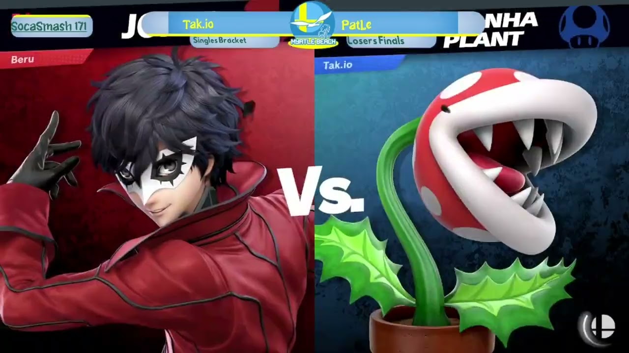 SocaSmash 171 Ultimate Singles: PatLe (Joker) vs Tak.io (Piranha Plant) Losers Finals